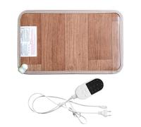 Scaldapiedi, 50W 220V Tappetino Riscaldante Elettrico Con Cavo Di Alimentazione Da 150 Cm 10 Livelli Di Riscaldamento Temperatura Regolabile Da 25 °C A 55 °C Per Ufficio E Casa 50x30cm (Marrone)