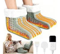 Scaldapiedi elettrico per uomini e donne, design diviso Scaldapiedi Elettrico, temperatura regolabile 30℃-70℃, timer intelligente da 90 minuti, lavabile in lavatrice