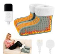 Scaldapiedi Elettrico, Separato Scalda Piedi casa Elettrico con(30 °C-70 °C) Temperature (10-90 minutos) Timer, Cuscino Scaldapiedi Lavabile per Donna Uomo, Scalda Gambe da Ufficio