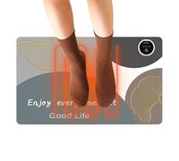 Scaldapiedi Elettrico - Tappetino Riscaldante Regolabile Su 3 Livelli Di Temperatura, Funzione Di Sicurezza Con Spegnimento Automatico, Morbido Tappetino Riscaldante Sotto La Scrivania Per Il Freddo I