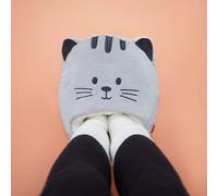 SCALDAPIEDI MORBIDI A FORMA DI GATTO GRIGIO