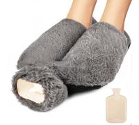 Scaldapiedi senza corrente, borsa dell'acqua calda, scaldapiedi, borsa dell'acqua calda, 2 in 1, per donna/uomo/adulto, cuscinetti per riscaldamento dei piedi freddi in inverno (36 x 32 cm)