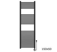 Scaldasalviette 150X50 ALISEO elettrico con cronotermostato digitale colore nero
