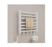 Scaldasalviette a parete,Portasalviette riscaldato elettrico plug-in Accessori spa per asciugamani,Porta scaldasalviette a parete,Scaldasalviette per bagno,A bianco,Plug in Left