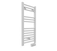 Scaldasalviette Cortina Elettrico Bianco Cm 72x40 Con Termostato - Termoarredo Bagno/Kit per il Fissaggio a Muro/Riempiti con Liquido Termoconvettore Diatermico