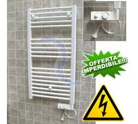 Scaldasalviette CORTINA elettrico bianco cm 92x48 con termostato - termoarredo b