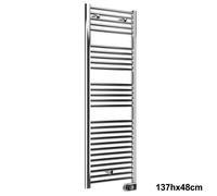 Scaldasalviette CORTINA EVO elettrico CROMATO cm 137x48 con termostato digitale