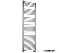 Scaldasalviette CORTINA EVO elettrico CROMATO cm 170x55 con termostato digitale