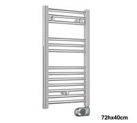 Scaldasalviette CORTINA EVO elettrico CROMATO cm 72x40 con termostato digitale p