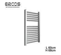 Scaldasalviette cromato termoarredo dritto 68x60 interasse 55 cm - Opera Ercos