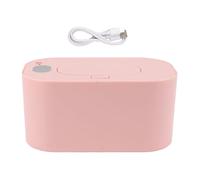 Scaldasalviette Dispenser di salviette umidificate Alimentato tramite USB Temperatura costante Grande capacità con display Scaldasalviette Dispenser di salviette umidificate per (Rosa)