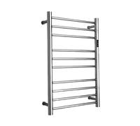 Scaldasalviette Elettrico Con Binario Riscaldato Intelligente For Bagno In Acciaio Inossidabile 304 Controllo Della Temperatura E Del Tempo Riscaldamento rapido ed efficiente(Right,Round tube New)