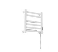 Scaldasalviette elettrico intelligente for bagno, barra nera, radiatore termico, schermo in tessuto, asciugabiancheria