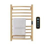 Scaldasalviette Elettrico Oro Spazzolato WiFi Smart Portasciugamani Elettrico a Parete 450x720mm 135W Scaldasalviette Termoarredo Elettrico, Temperatura Regolabile 30-70℃, Temporizzazione 1-9 ore