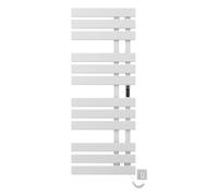 Scaldasalviette Elettrico,Portasciugamani elettrico,Termostato WiFi Smart Scaldasalviette,500×1300mm,450W,per Alexa e Google Home e APP,Scaldasalviette Elettrico Bagno Basso Consumo-WiFi White Right