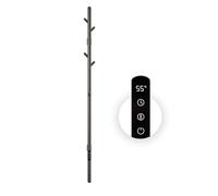 Scaldasalviette Elettrico,scalda salviette da bagno elettrico parete,153cm,Forma ad albero,Con Pantalla Táctil LED,Ajuste De Temporización Y Temperatura,Scalda Asciugamani Elettrico (Grigio pistola)