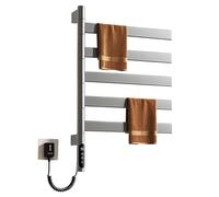 Scaldasalviette elettrico - Timer LED da parete e controllo della temperatura IPX5 impermeabile ideale per uso in bagno asciugatura efficiente e comfort lussuoso