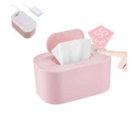 Scaldasalviette for neonati, con display a LED, dispenser portatile for scaldasalviette di grande capacità, supporto regolabile for salviette umidificate for neonati, scaldasalviette(Pink)