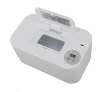 Scaldasalviette per neonati, Scaldasalviette con luce notturna Riscaldatore per salviette umide portatile USB a temperatura regolabile Custodia per salviette riscaldanti per viaggi (Bianco)