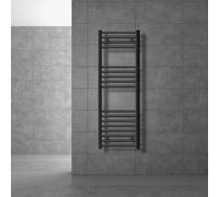 Radiatore da bagno Sahara dritto antracite attacco laterale calorifero 40x120 cm