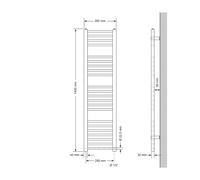 Scaldasalviette Sahara bianco attacco laterale termoarredo dimensioni a scelta