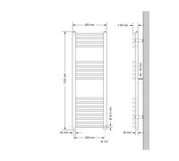 Scaldasalviette Sahara cromato attacco laterale termoarredo dimensioni a scelta
