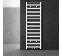 Scaldasalviette Sahara curvo termoarredo con raccordo centrale bianco 60x180 cm