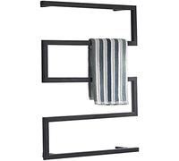Scaldasalviette termoarredo Nero, termoarredo Elettrico da Parete con Interruttore a LED Risparmio Energetico 89W Termoarredo da Bagno, 800x600mm, Nero, Hardwired