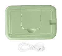 Scaldasalviette Umidificate Portatile per Salviette Bebè Verde | Abs e Lega di Alluminio, Uso Indoor, per Diaper Wipes e Wet Tissue, Design a Temperatura Costante