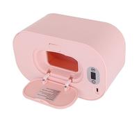 Scaldasalviette USB Display LED Portatile Dispenser Scaldasalviette Ricaricabile Riscaldatore Intelligente per Salviette (PINK)