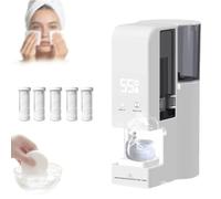 Scaldasalviette viso, distributore di asciugamani caldi con temperatura costante di 55°C, scaldasalviette monouso con 100 asciugamani compressi, avvisi vocali intelligenti, per trattamenti viso