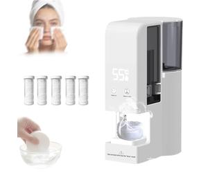 Scaldasalviette viso, distributore di asciugamani caldi con temperatura costante di 55°C, scaldasalviette monouso con 100 asciugamani compressi, avvisi vocali intelligenti, per trattamenti viso