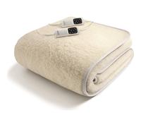 Imetec Scaldasonno Matrimoniale Scaldaletto elettrico 100% Lana Merino 150x160 cm Lavabile - Scaldasonno Adapto M 6T - 16634