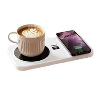 Scaldatasse | Scaldacaffè Intelligente con Caricabatterie Wireless per Telefono | 3 Controlli Temperatura Base Riscalda Bevande per Latte e Acqua | Da Tavolo Scrivania Comodino Ufficio Cucina Casa