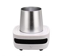 Scaldatazze da caffè da Viaggio, Tazza da caffè Scaldatazze, Tazza di Raffreddamento Bevanda Elettrica 2 in 1 con 2 Controlli della Temperatura, Scaldapiatti Riscaldante per Auto H, Silver