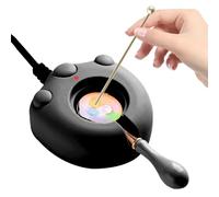 Scaldatimbro elettrico per ceralacca, nero, per sciogliere perline e bastoncini di ceralacca con cucchiaio, per mescolare e realizzare progetti fai da te (nero)