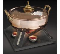 Scaldavivande Candeliere in Pietra Lavica con candele 32x32x14 Inserti Argento argento