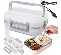 Scaldavivande Elettrico 12v - 220V Acciaio Inox Termico Pranzo Ufficio Viaggi