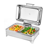 Scaldavivande Elettrico, 13L Chafing Dish da Tavolo, Contenitore Scalda-vivande Chafing Dish Elettrico per Mantenere il Cibo Fresco e Delizioso, 400W/220V