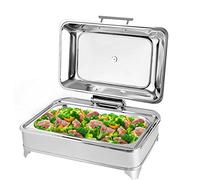 Scaldavivande Elettrico, 13L Chafing Dish da Tavolo, Contenitore Scalda-vivande Chafing Dish Elettrico per Mantenere il Cibo Fresco e Delizioso, 400W/220V