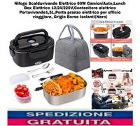 Scaldavivande Elettrico 60W Camion/Auto,Lunch Box Elettrico 12V 24V 220V 1,5 L