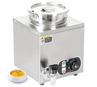 Scaldavivande elettrico commerciale, in acciaio inox, con temperatura regolabile da 50 a 85 ℃, scalda cibo da banco per catering e feste, doppia testa