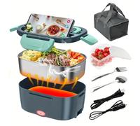 Scaldavivande elettrico da 1,5 L 60W Scaldavivande portatile per auto o casa - A prova di perdite, riscaldamento al pranzo a microonde per camionisti