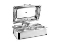 Scaldavivande elettrico da 9 l, con coperchio trasparente, apertura a 90°, per feste, catering e buffet
