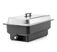 HENDI Chafing dish elettrico a bagnomaria Tellano, Scaldavivande elettrico da Buffet, GN 1/1, capacità 9L, 30-85°C, 230V, 900W, 575x349x(H)278mm, polipropilene e acciaio inox