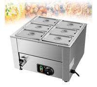 Scaldavivande Elettrico e Server a Buffet temperatrice per Cioccolato di Grande capacità con Contenitore da 18 Litri Tavolo a Vapore Portatile Scaldavivande Staccabile