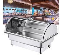 Scaldavivande elettrico in acciaio inox con coperchio, mantiene il cibo caldo per feste e buffet, buffet commerciale