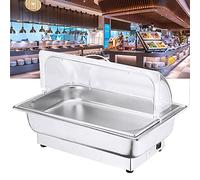 Scaldavivande elettrico in acciaio inox con coperchio, mantiene il cibo caldo per feste e buffet, buffet commerciale