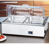 Scaldavivande Elettrico In Acciaio Inox Per Feste E Buffet, 9L/13L, Server Per Buffet Commerciali Con Coperchio Pieghevole A 90° E Display Digitale, Regolabile, Coperchio Interamente In Acciaio - 13L