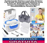 Scaldavivande Elettrico Lunch Box Elettrico 1.5L Scalda Vivande Portatile